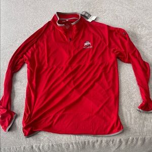 Colosseum Red Buckeyes Quarter-Zip Pullover
